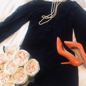 2 for $15. Black sheer sleeve shift dress
